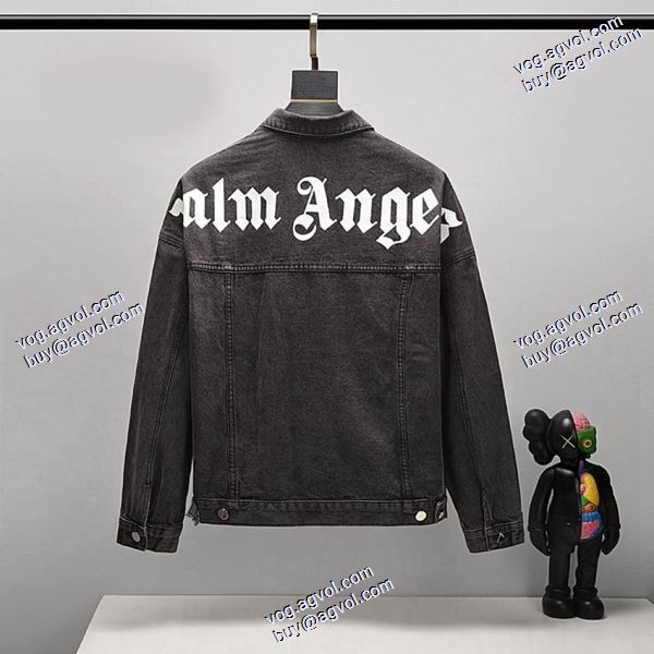 高級感ある レトロ水洗いデニムカジュアルジャケット パーム エンジェルス ブランド コピー Palm Angels 2020秋冬 デニムジャケット